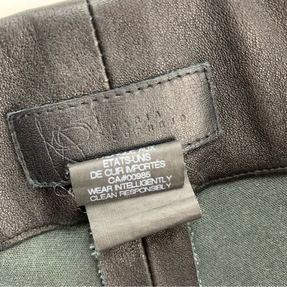 ZERO + Maria Cornejo Black Leather One Seam Stretch Leather Pants Sz 4 - Picture 6 of 12